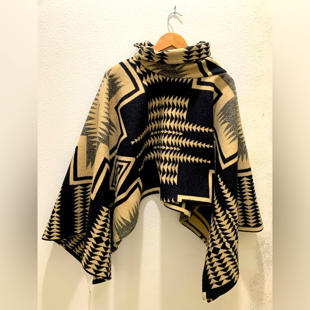 Wool Crop Poncho Cape